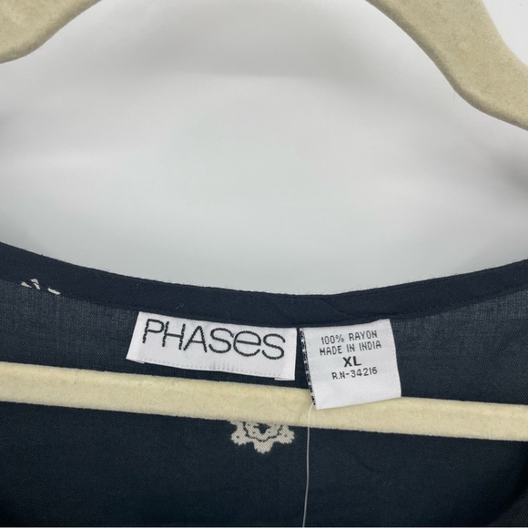 PHASES Black & White Floral Embellished short sleeve Dress SIZE XL - NEW - Picture 3 of 11